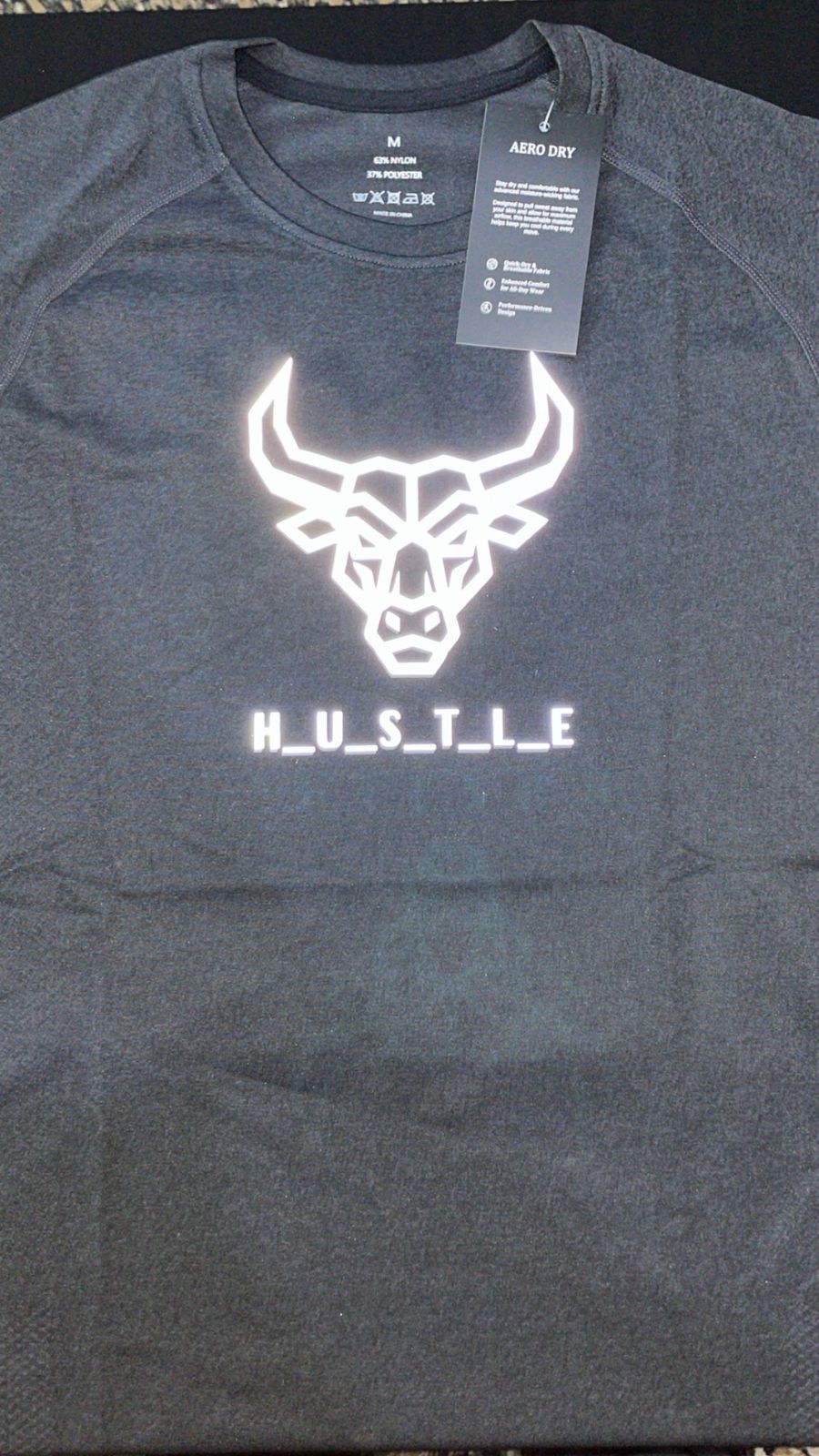 Hustle Compression Tee - Reflective Bull Edition